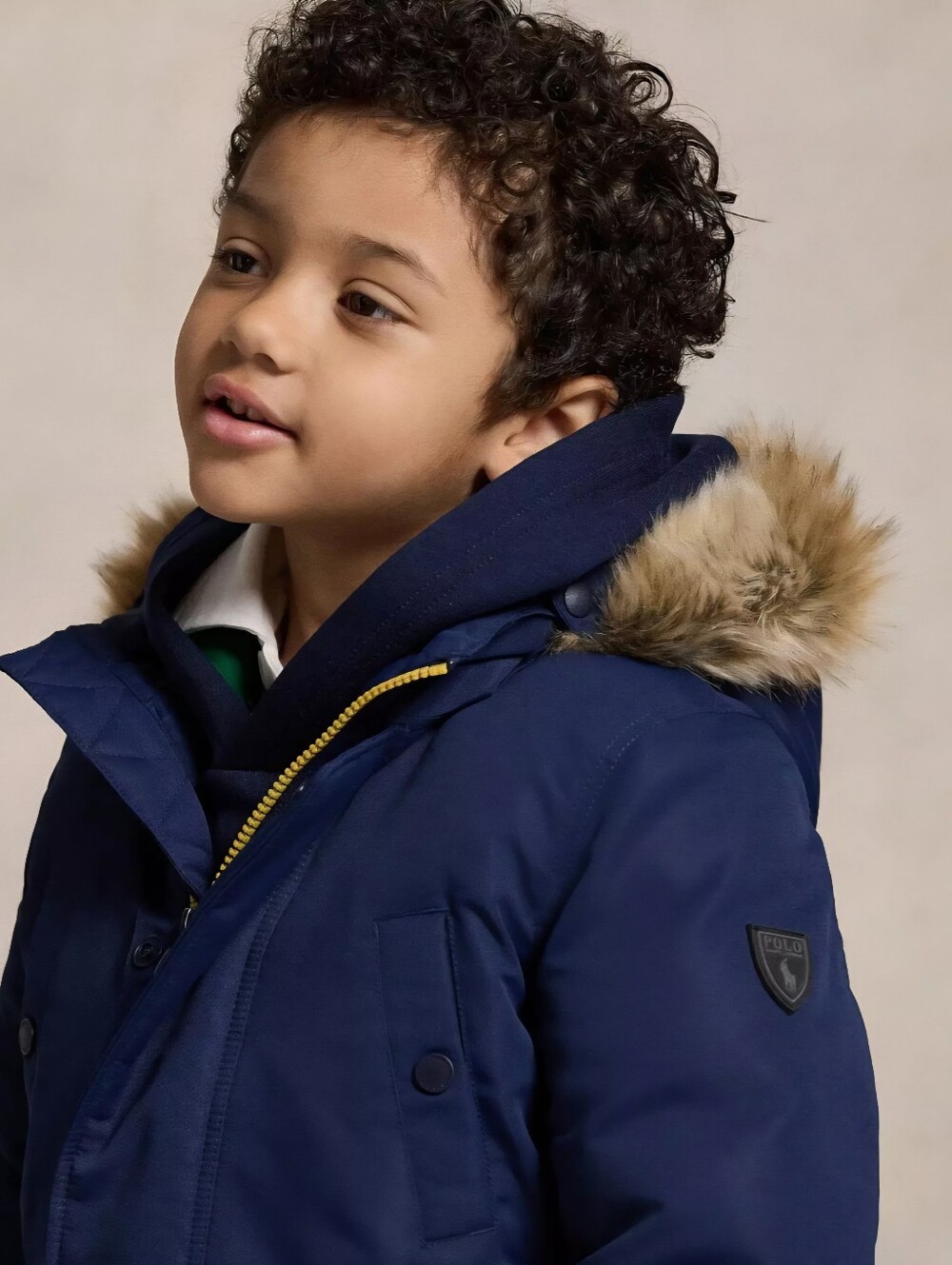 Polo Ralph Lauren 3/3T Boys Faux-Fur-Trim Down Parka